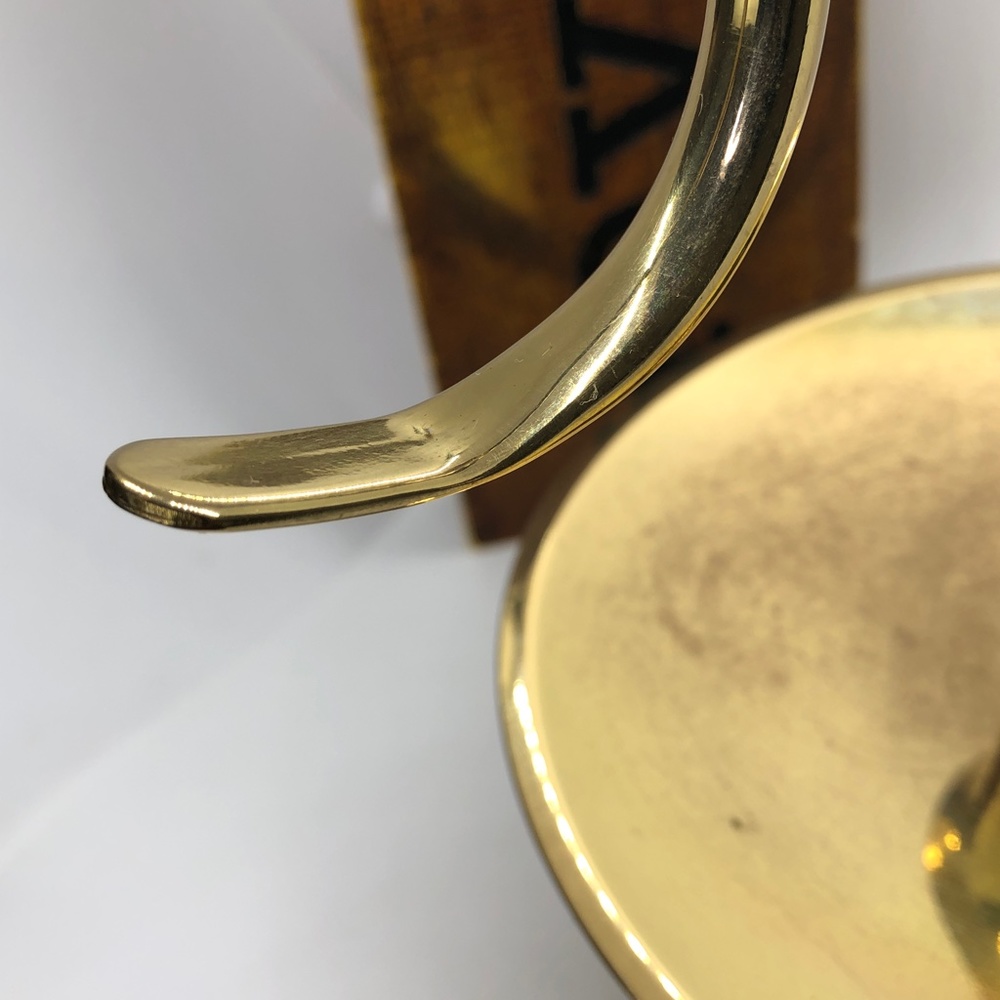 Baldwin Brass w/Spiral Loop Handle Bed Chamber Solid Brass Candle Holder - Picture 9 of 16